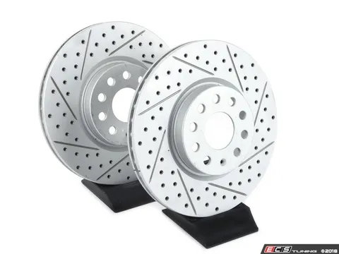 Autotech Clubsport Front Cross Drilled & Slotted Brake Rotors - Pair (312x25)