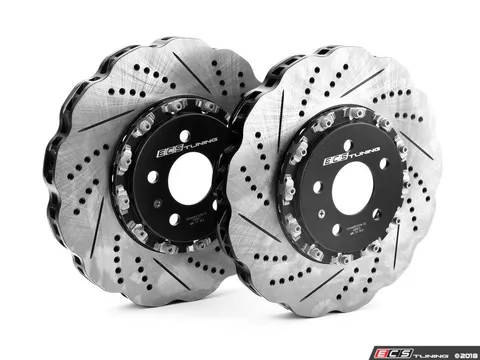 ECS Front 2-Piece Scalloped Brake Rotors - Pair (350x34)