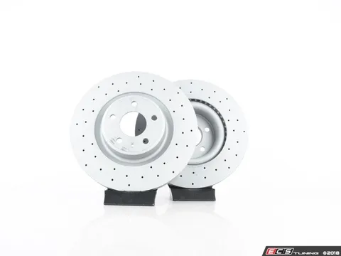 Zimmermann Front Cross Drilled Brake Rotors - Pair (338x30)