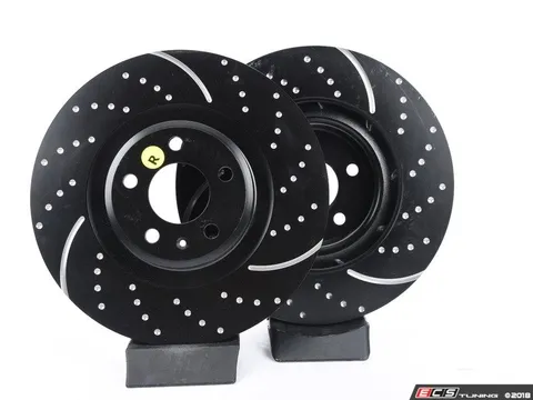 EBC Front GD Sport Slotted & Dimpled Brake Rotors - Pair (345x30)
