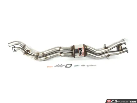 Supersprint Center Exhaust Twin Pipe - Resonated (63.5mm)