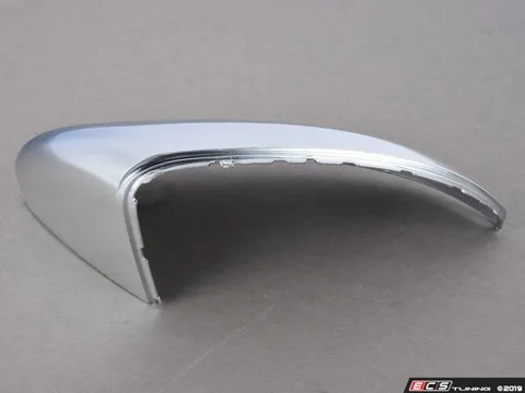 Genuine European Volkswagen Audi Brushed Aluminum Mirror Cap - Right