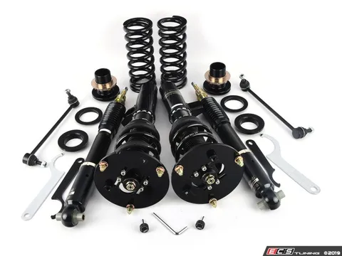 BC Racing BR Series Coilover Suspension Kit - Extreme Low - 3-Bolt Top Mounts