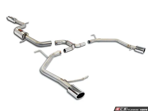 Supersprint 2.75" Cat-Back Exhaust System - Sport Comfort - Without Mufflers