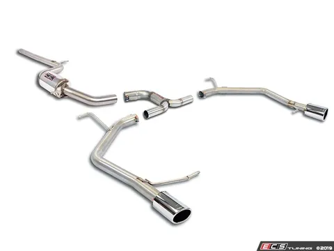 Supersprint 2.75" Cat-Back Exhaust System - Sport Racing - Without Mufflers