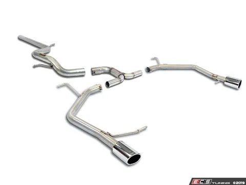 Supersprint 3" Cat-Back Exhaust System - Non-Resonated - Without Mufflers