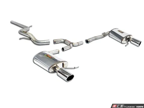 Supersprint 3" Cat-Back Exhaust System - Non-Resonated - With Dual Rear Mufflers