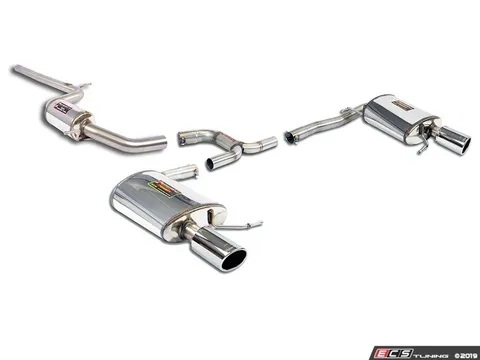 Supersprint 2.75" Cat-Back Exhaust System - Sport Racing - With Dual Rear Mufflers