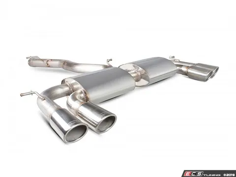 Scorpion Non-Resonated cat-back system - Non-Valved With Monaco Quad Tips
