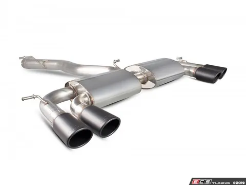 Scorpion Non-Resonated cat-back system - Non-Valved With Monaco Quad Ceramic Tips
