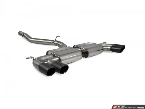 Scorpion Non-Resonated cat-back system - Non-Valved with Monaco Quad Ceramic tips