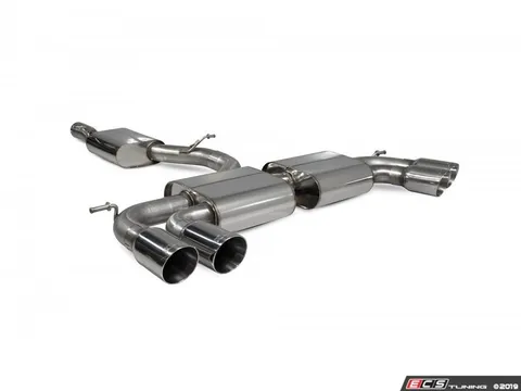 Scorpion Resonated cat-back system - Non-Valved with Daytona Quad tips