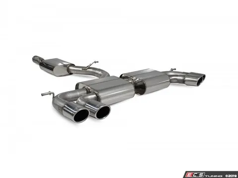 Scorpion Resonated cat-back system - Non-Valved with Monaco Quad tips
