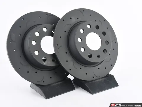 Hawk Talon Rear Cross Drilled & Slotted Brake Rotors - Pair (272x10)