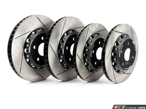 ECS Front and Rear Slotted 2-Piece Semi-Floating Brake Rotor Kit (340x30/310x22)