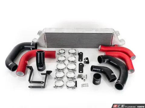 ECS MK7 Front Mount Intercooler Kit - With Red ECS Charge Pipes