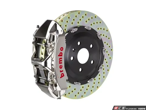 Brembo 11-12 1M (E82), 08-13 M3 (E90, E92, E93), Front, Drilled, Silver, 6 Piston, 365x34 2-Piece