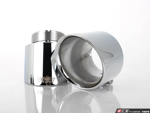 ECS MK6 / MK7 GTI 4.0" OE Fit Exhaust Tips - Chrome - Pair