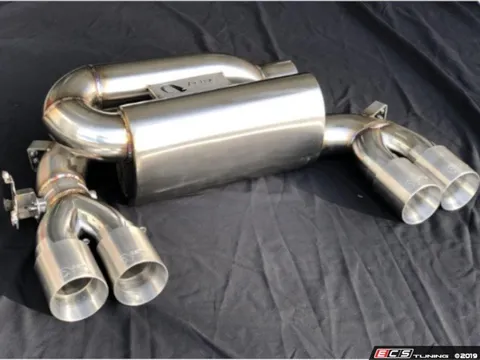 Active Autowerke Signature Performance Rear Exhaust System - Brushed Silver Tips