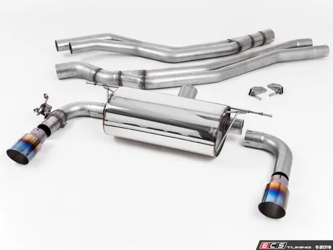 Milltek Sport Performance Race Cat Back - Burnt Titanium Tips