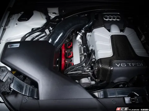 ECS Audi B8/B8.5 S4/S5 3.0T Enclosed Luft-Technik Intake System - Matte Black Textured Lid