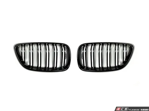 ECS F22 Dual Slats Blackout Grille Set - Gloss Black