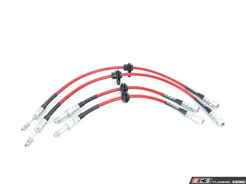 ECS Exact-Fit Stainless Steel Brake Lines - Front & Rear Kit