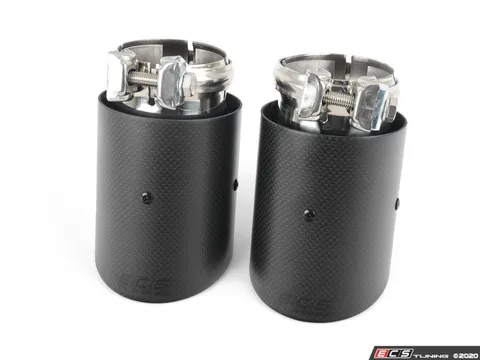 ECS ECS UNIVERSAL Swivel Exhaust Tips - 3.5" Carbon Fiber - Pair