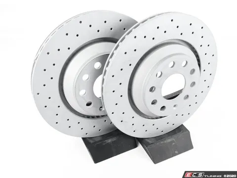 Zimmermann Rear Cross Drilled Brake Rotors - Pair (310x22)