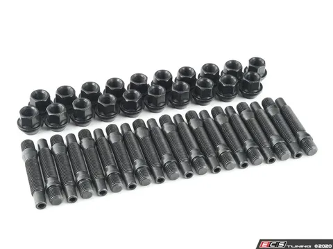 APEX Wheels APEX M12x1.5mm BMW 5 Lug Stud Kit - Black Finish - Hex Head