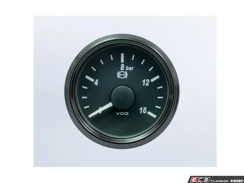 VDO SingleViu 52mm 16bar Brake Pressure Gauge. 0-4.5V sender required. - Priced Each