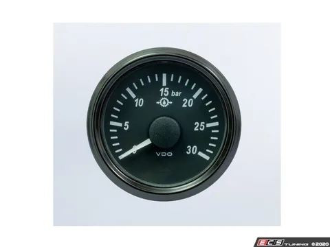 VDO SingleViu 52mm 30bar Brake Pressure Gauge. 0-4.5V sender required. - Priced Each