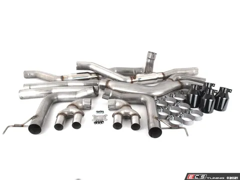 AWE Track Edition Exhaust - Diamond Black Tips