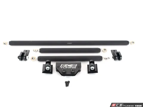 Doorbusters MK7/MK8 Rear Stress Bar Kit - Stage 2 - With Billet Aluminum Tunnel Brace Kit - Front & Rear - Black Anodized