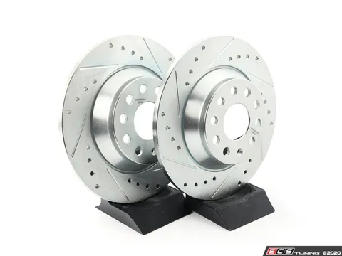 Power Stop Evolution Rear Cross-Drilled & Slotted Brake Rotors - Pair (300x12)