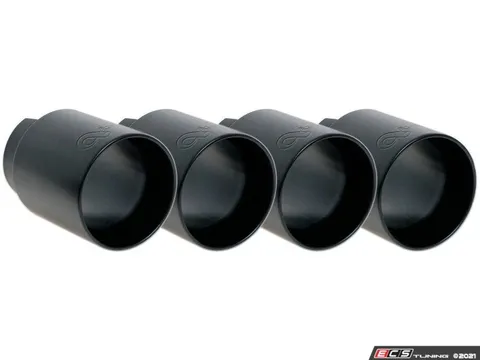 Active Autowerke Slip On Exhaust Tips - 90mm - Matte Black