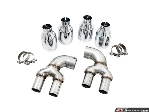 AWE AWE OE to Quad Tip Conversion Kit - Chrome Silver Tips