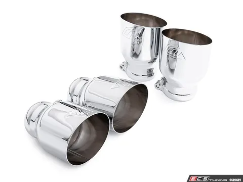 Unitronic Unitronic Round Chrome Tips - MK7/7.5 Golf R & S3 - Set Of Four