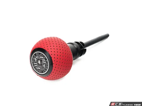 Black Forest Industries GS2 Automatic Shift Knob - Black w/ Rosso Centaurus (Red) Perforated Leather
