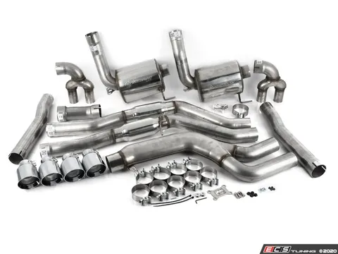 AWE Resonated Touring Edition Exhaust - Chrome Silver Tips