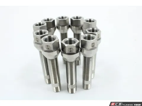 Vargas Turbo Technologies M14 Titanium Wheel Stud Kit - Raw - Set Of 20