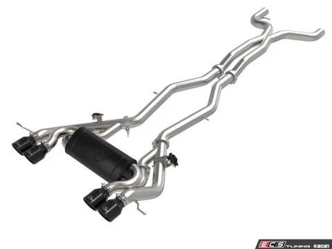 AFE MACH Force-Xp Stainless Steel Cat-Back Exhaust System - Black Tips