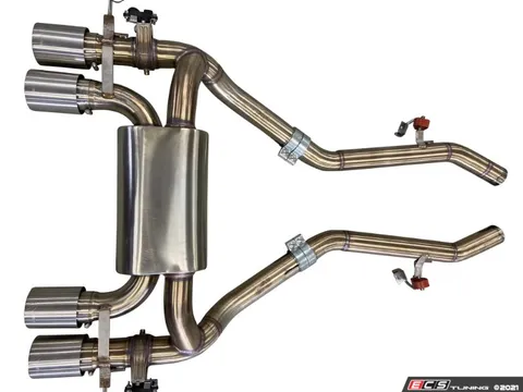 Active Autowerke Valved Axle-Back Exhaust - Stainless Brushed Tips