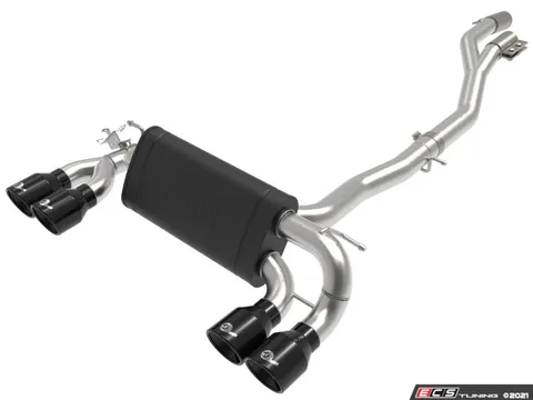 AFE MACH Force-Xp Stainless Steel Cat-Back Exhaust System - Black Tips