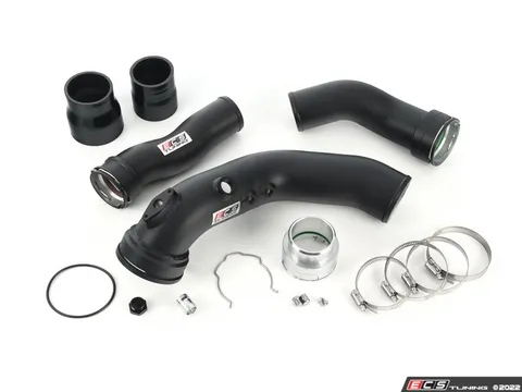 ECS N55 Charge Pipe & Boost Pipe Kit - Powdercoated Black