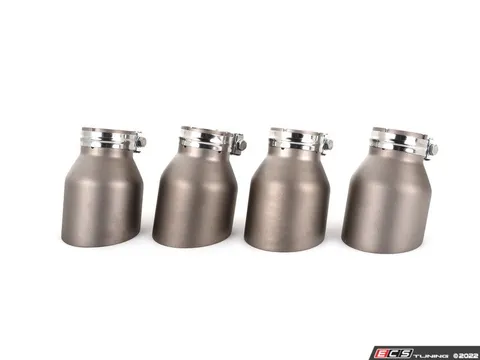 ECS ECS "Ti.22" UNIVERSAL Exhaust Tips - 4.0" Titanium - Matte Finish - Set of Four