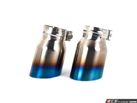 ECS ECS "Ti.22" UNIVERSAL Exhaust Tips - 3.5" Titanium - Burnt Finish - Pair