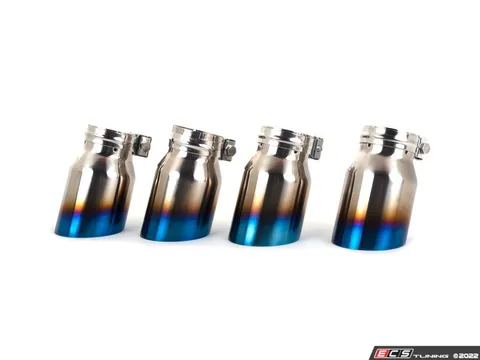 ECS ECS "Ti.22" UNIVERSAL Exhaust Tips - 3.5" Titanium - Burnt Finish - Set of Four