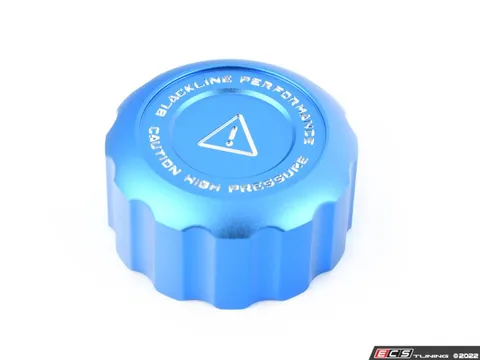 Goldenwrench Supply Co Blackline Performance Chargecooler Coolant Tank Cap Cover - Blue