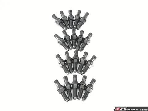 Vargas Turbo Technologies M14 Titanium Wheel Stud Kit - Black - Set Of 20